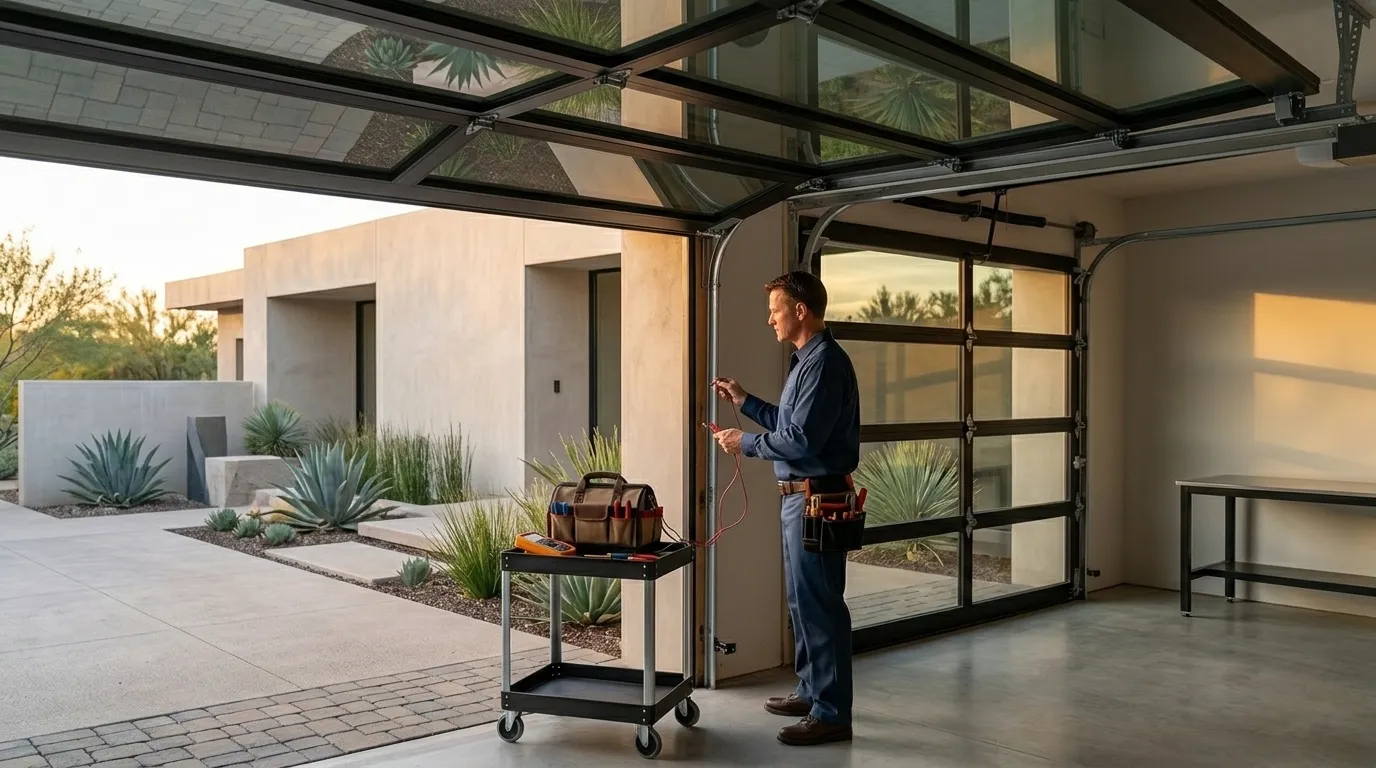 Garage door service call in Cedar Park, TX
